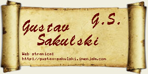 Gustav Sakulski vizit kartica